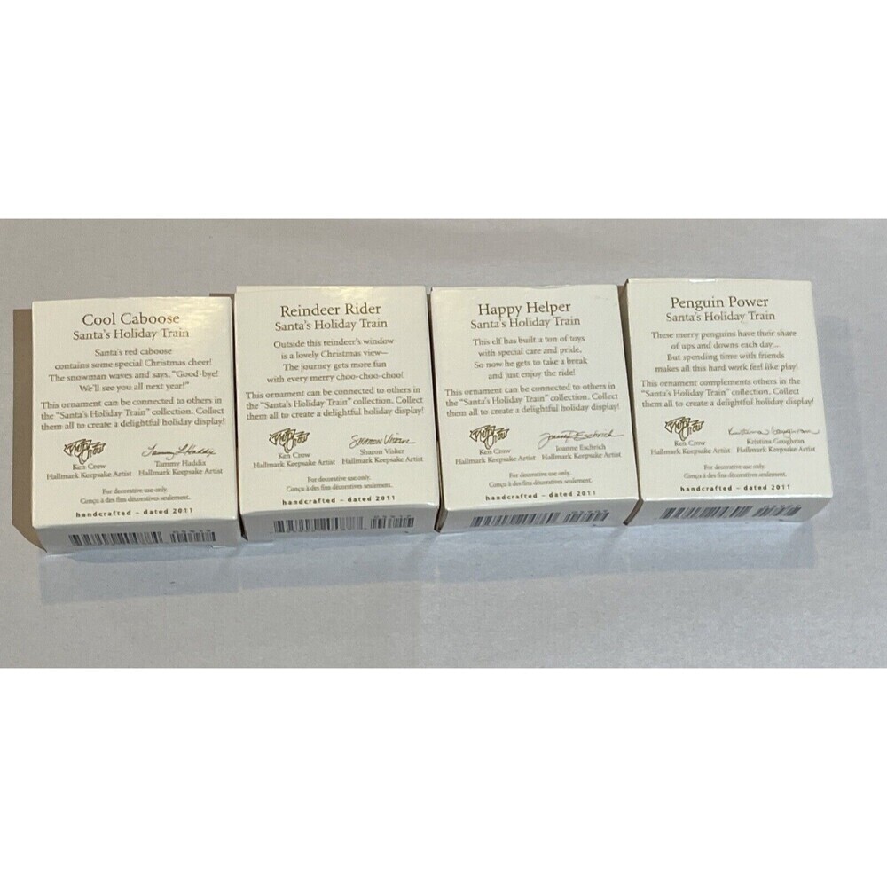 Hallmark Keepsake Santas Holiday Train Ornaments 2011 Set of 4 - Picture 2 of 2